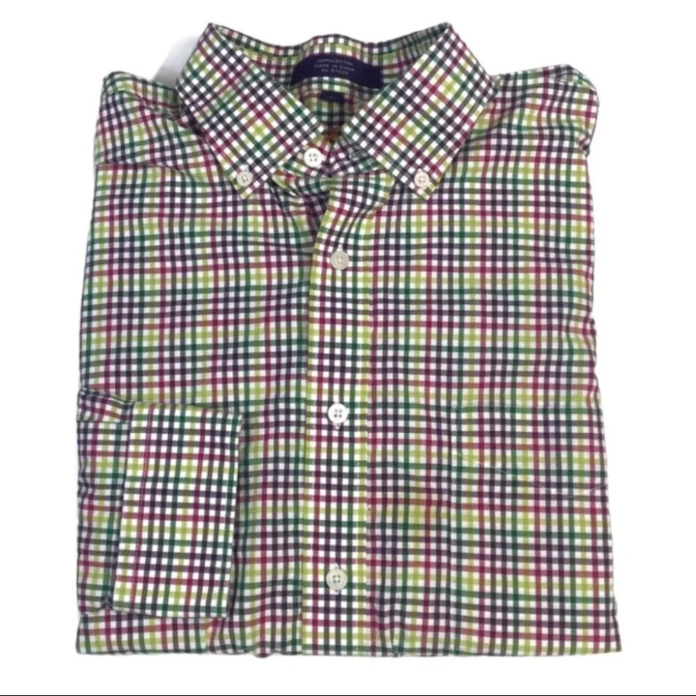 BF334 Mens Alan Flusser Designer Button Down Preppy Shirt L
